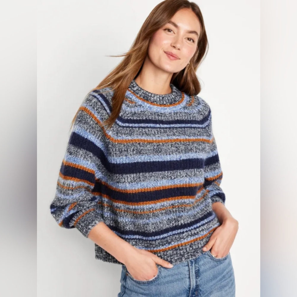 Mock-neck Cropped Sweater